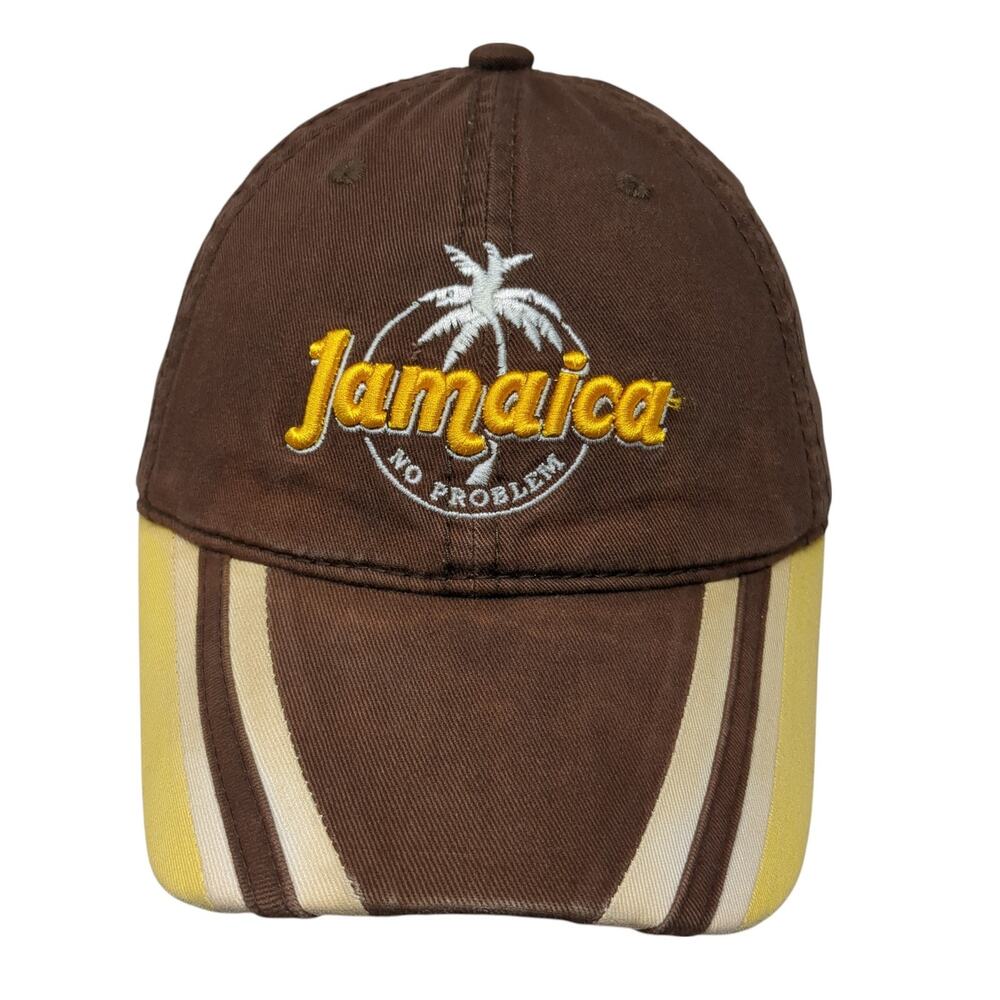 Jamaica No Problem Slideback Baseball Cap Brown One Size Adjustable TBL Headwear